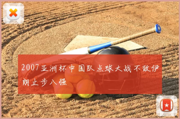 2007亚洲杯中国队点球大战不敌伊朗止步八强